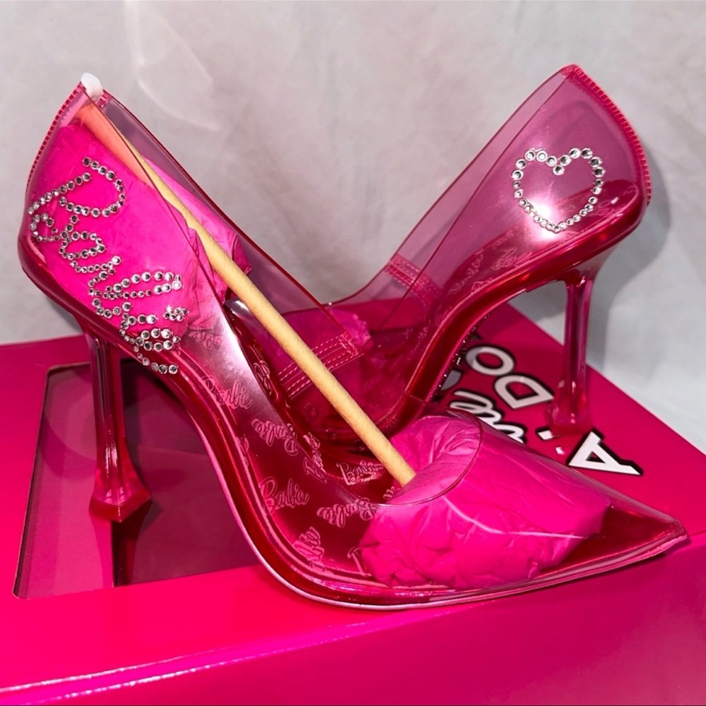 Aldo‎ x Barbie Barbiestessy Pink Rhinestone Malibu Dreamhouse Pumps Heels New - Picture 8 of 12